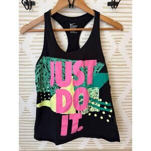Nike Women’s Medium Just Do It Retro Mixed Print Racerback Athletic Tank Top